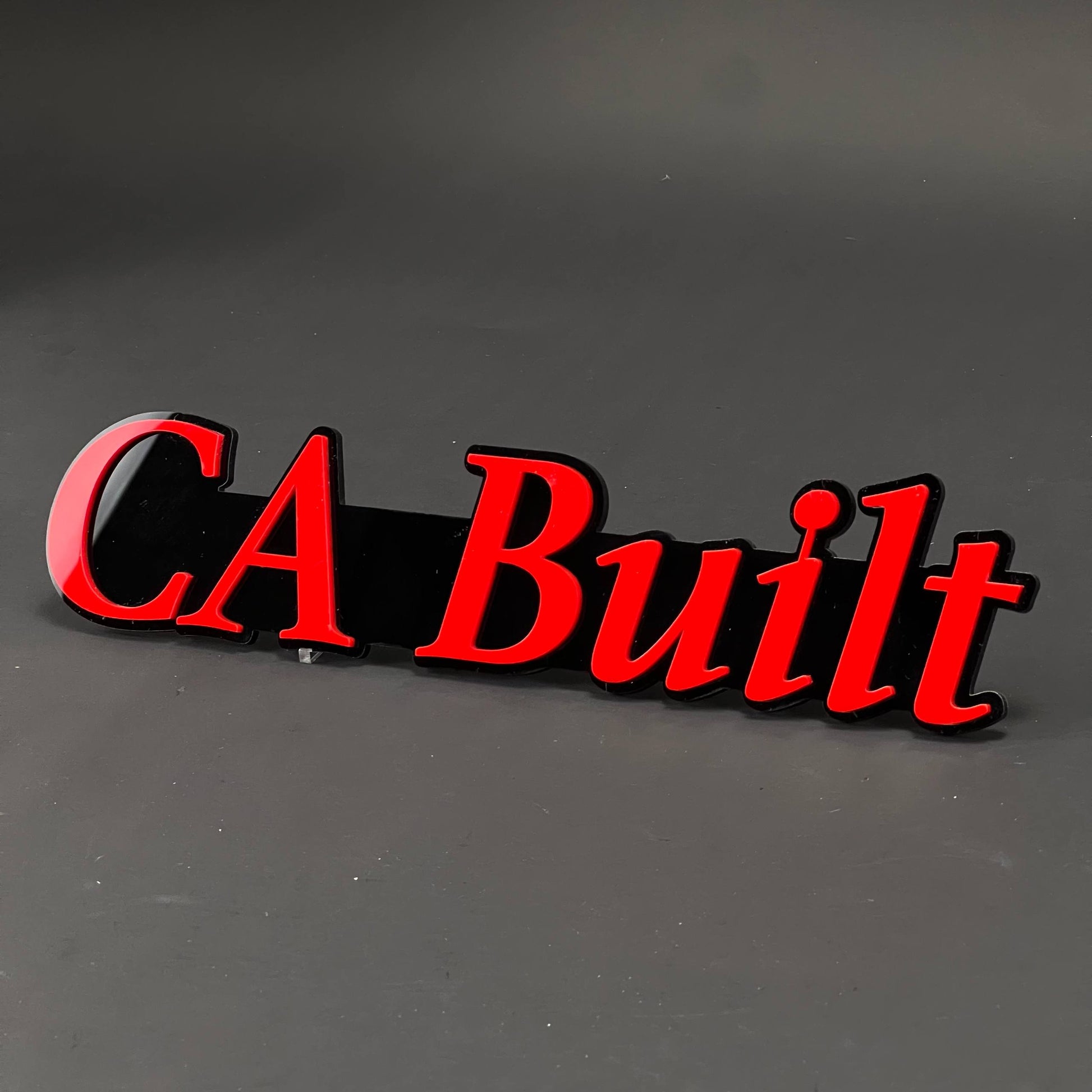 1PC CA Built 3D Acrylic Badge - Car Truck Emblem Fender Tailgate Trunk Sticker