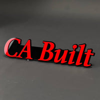 1PC CA Built 3D Acrylic Badge - Car Truck Emblem Fender Tailgate Trunk Sticker