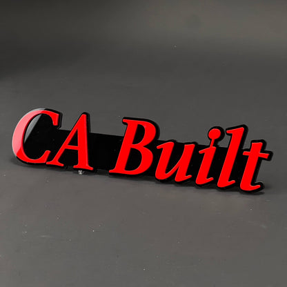 1PC CA Built 3D Acrylic Badge - Car Truck Emblem Fender Tailgate Trunk Sticker