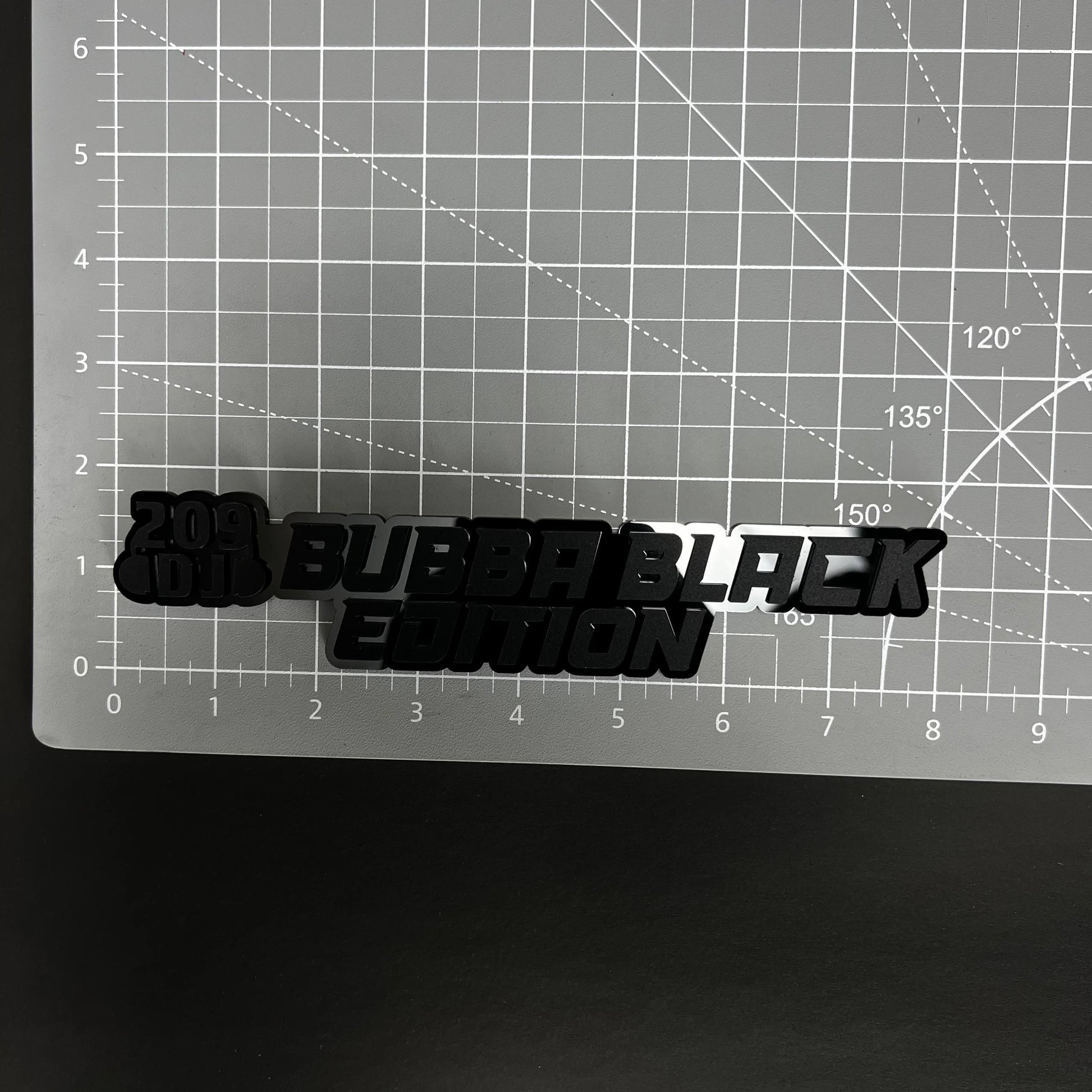 1PC BUBBA BLACK EDITION 3D Acrylic Badge - Car Truck Emblem Fender Sticker