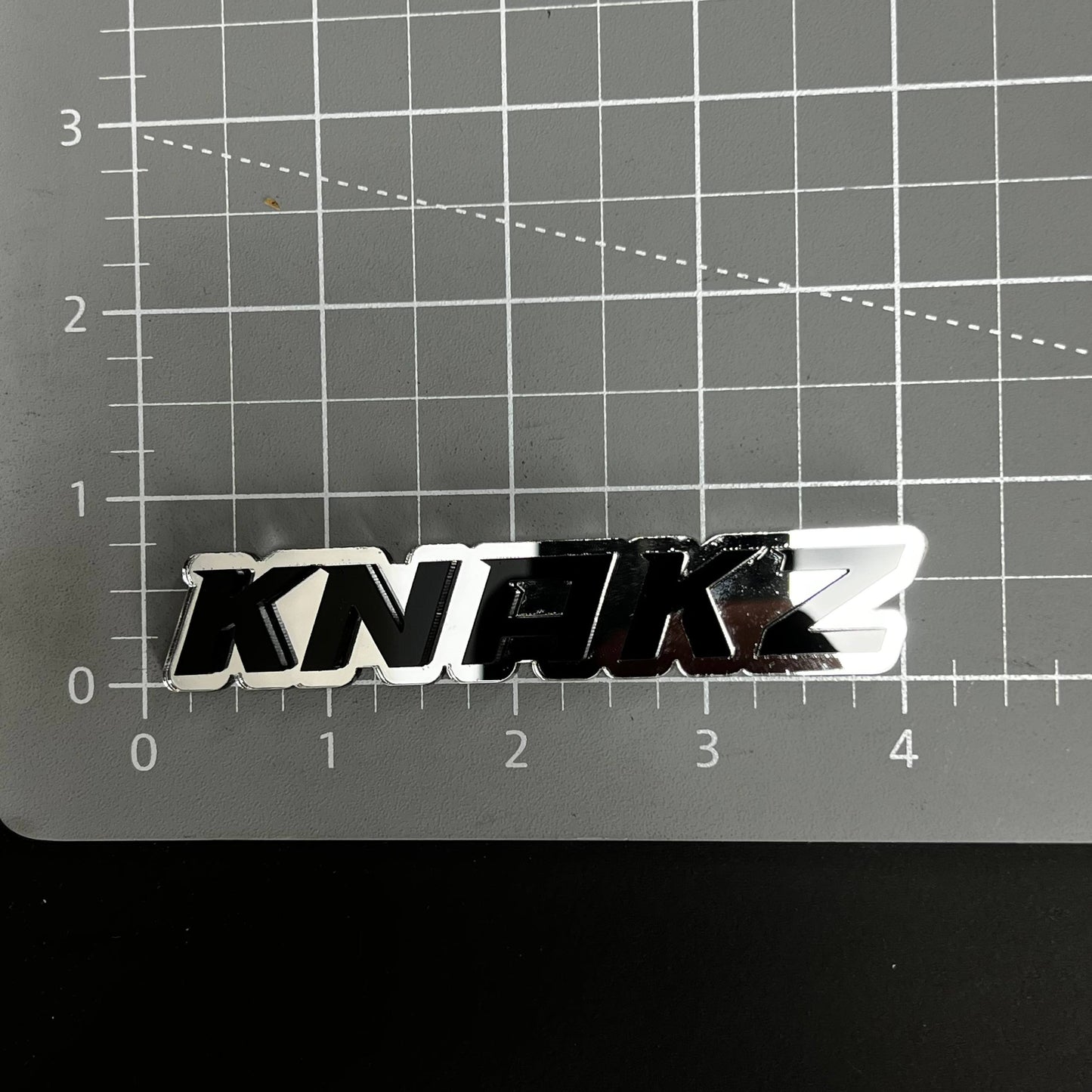 1PC KNAKZ 3D Acrylic Badge - Car Truck Emblem Fender Tailgate Trunk Sticker