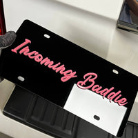 1PC Incoming Baddie 3D Acrylic Badge - Car Truck Emblem Fender Sticker