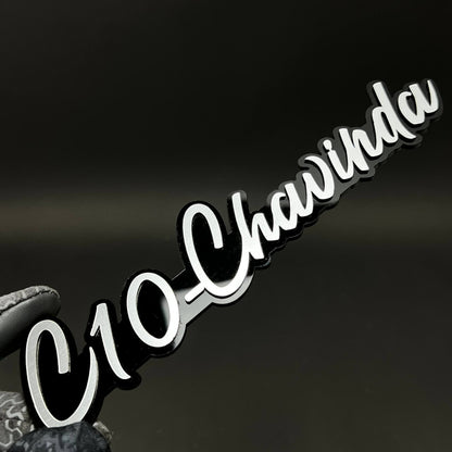 1PC C10-Chavinda 3D Acrylic Badge - Car Truck Emblem Fender Sticker