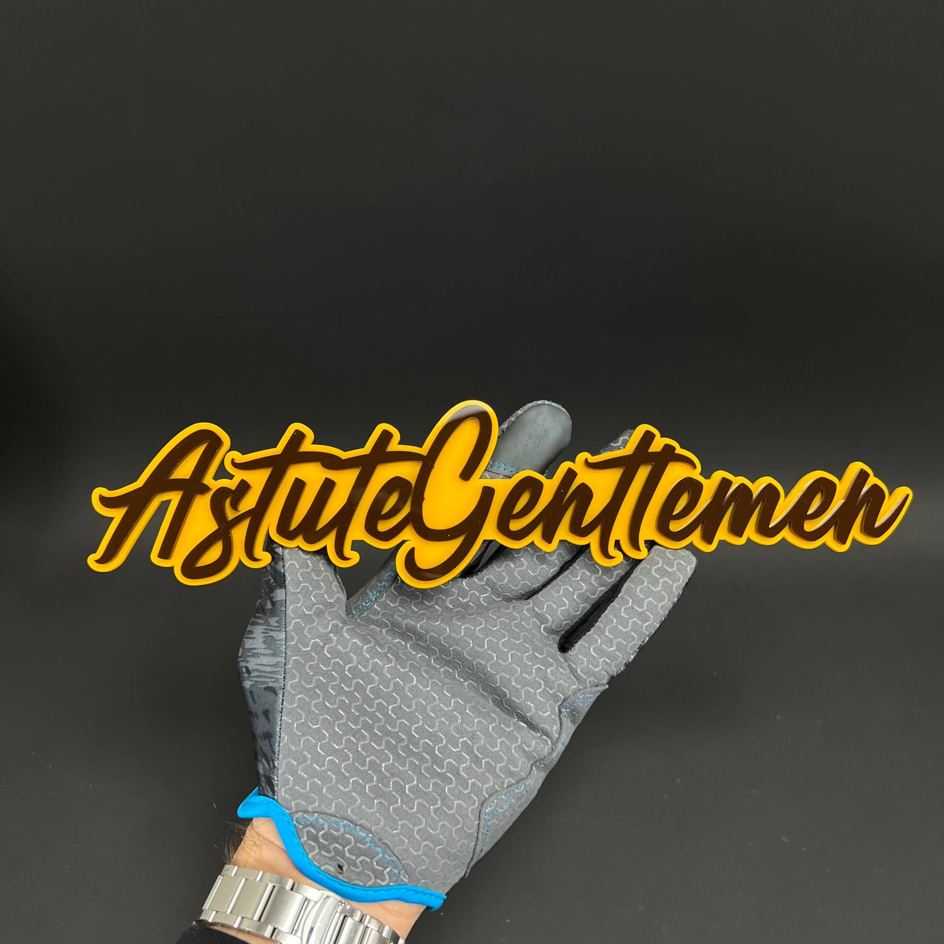 1PC AstuteGentlemen 3D Acrylic Badge - Car Truck Emblem Fender Sticker