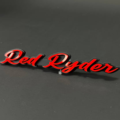 1PC Red Ryder 3D Acrylic Badge - Car Truck Emblem Fender Tailgate Trunk Sticker