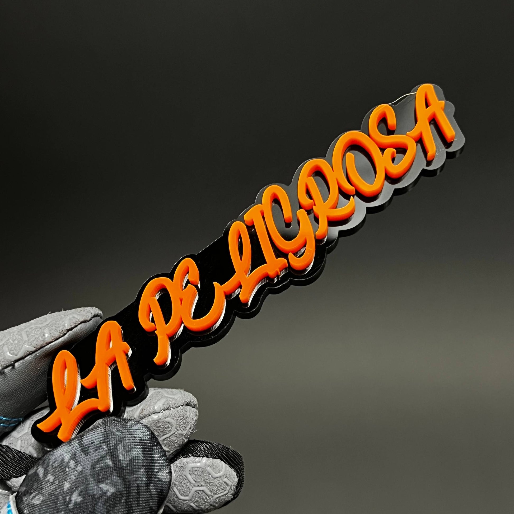 1PC LA PELIGROSA 3D Acrylic Badge - Car Truck Emblem Fender Sticker