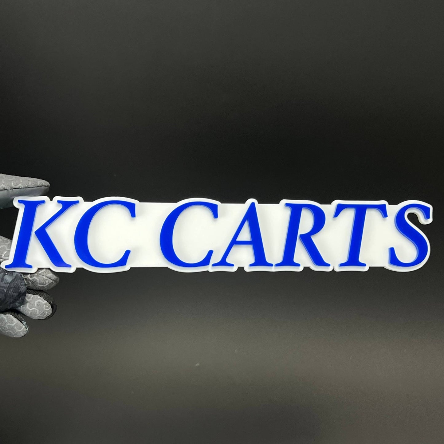1PC KC CARTS 3D Acrylic Badge - Car Truck Emblem Fender Tailgate Trunk Sticker