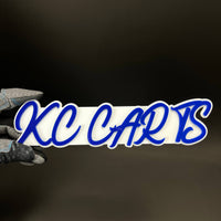 1PC KC CARTS 3D Acrylic Badge - Car Truck Emblem Fender Tailgate Trunk Sticker
