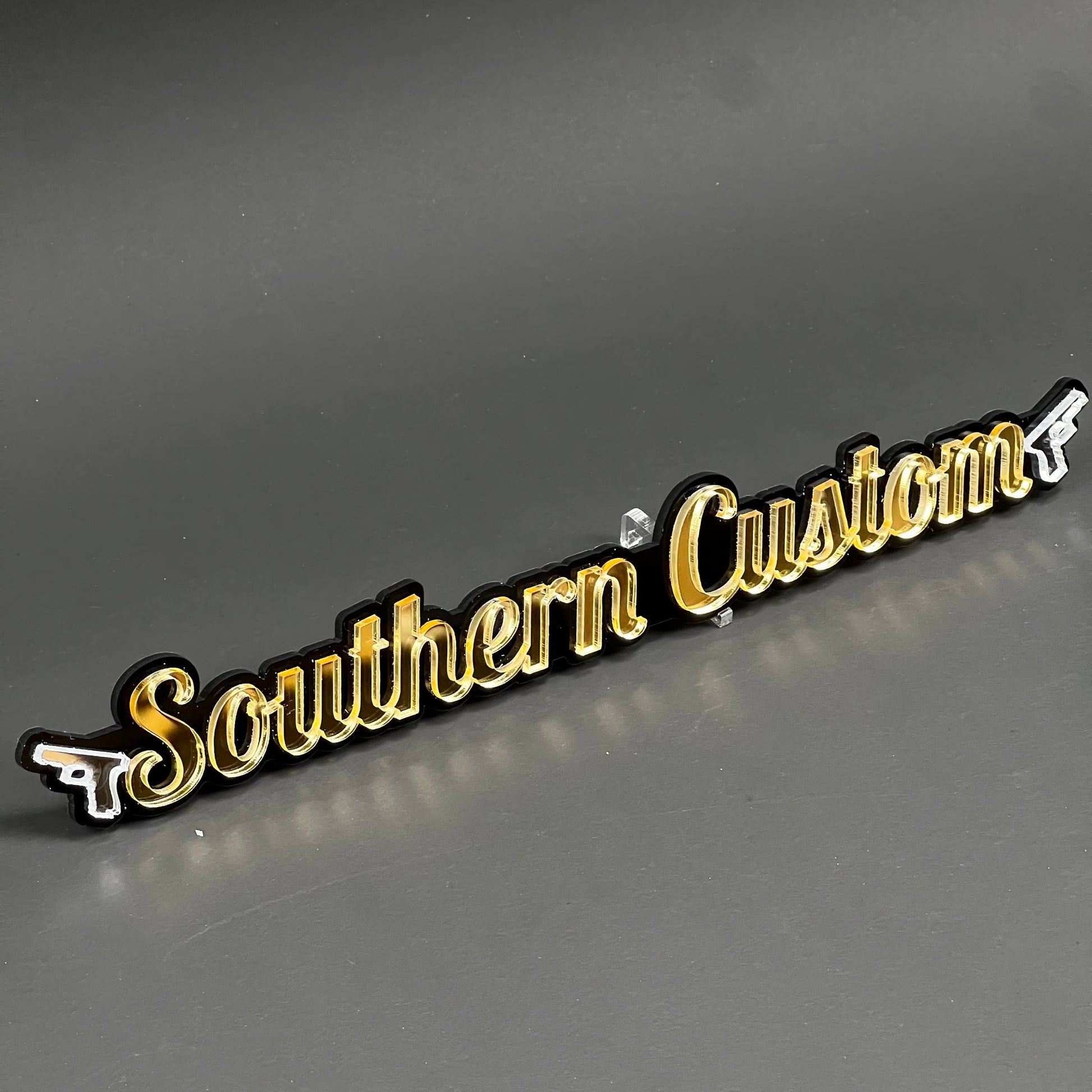 1PC Southern Custom 3D Acrylic Badge - Car Truck Emblem Fender Tailgate Trunk Sticker