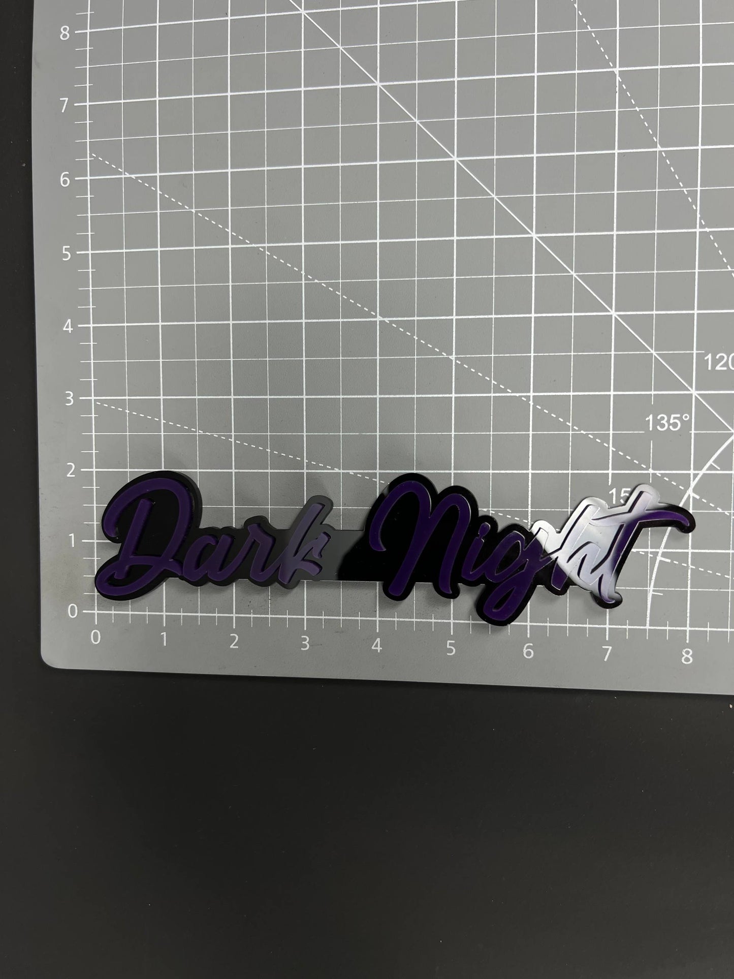 1PC Dark Night 3D Acrylic Badge - Car Truck Emblem Fender Tailgate Trunk Sticker