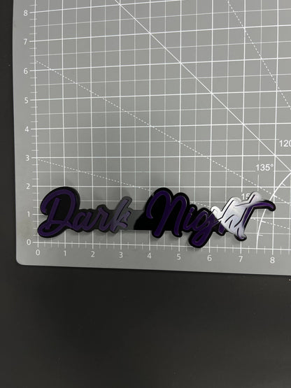 1PC Dark Night 3D Acrylic Badge - Car Truck Emblem Fender Tailgate Trunk Sticker