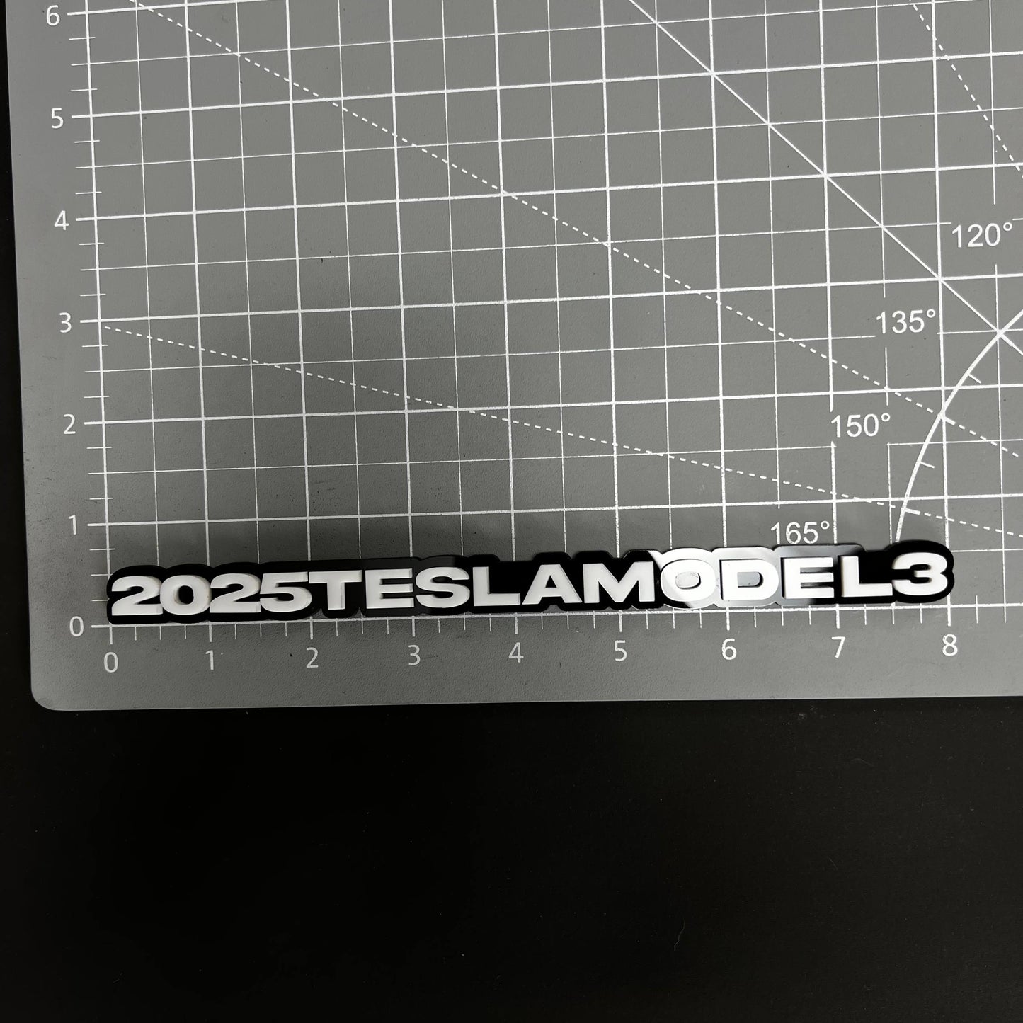 1PC 2025TESLAMODEL3 3D Acrylic Badge - Car Truck Emblem Fender Sticker
