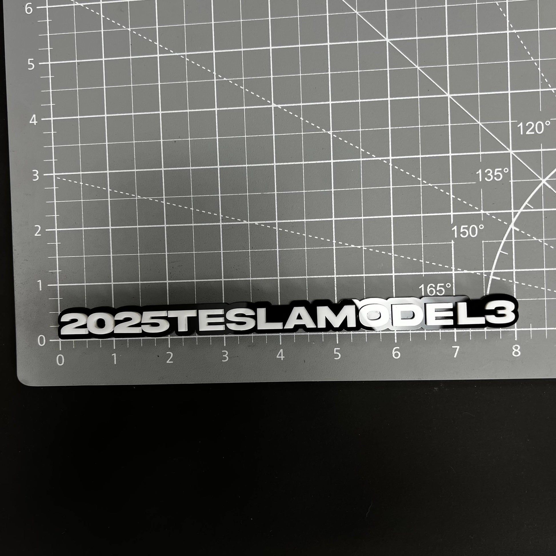 1PC 2025TESLAMODEL3 3D Acrylic Badge - Car Truck Emblem Fender Sticker