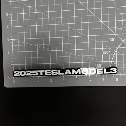 1PC 2025TESLAMODEL3 3D Acrylic Badge - Car Truck Emblem Fender Sticker