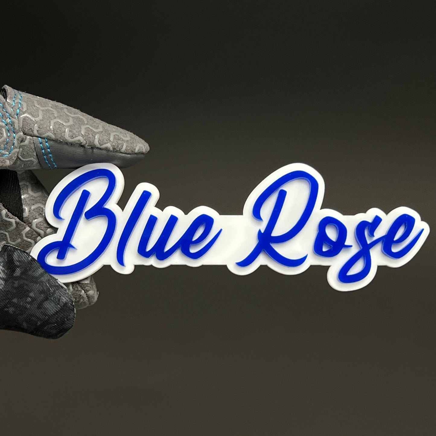 1PC Blue Rose 3D Acrylic Badge - Car Truck Emblem Fender Tailgate Trunk Sticker