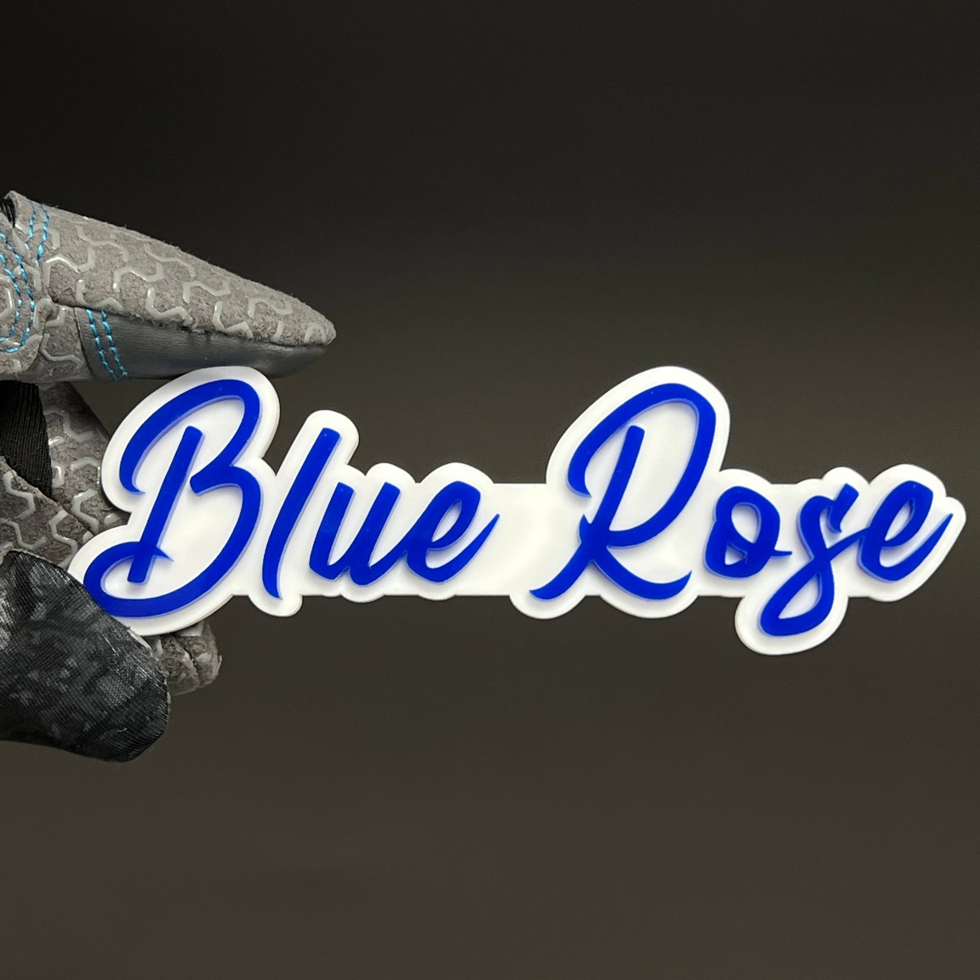 1PC Blue Rose 3D Acrylic Badge - Car Truck Emblem Fender Tailgate Trunk Sticker