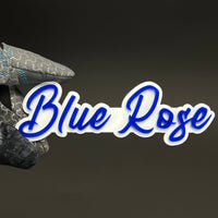 1PC Blue Rose 3D Acrylic Badge - Car Truck Emblem Fender Tailgate Trunk Sticker