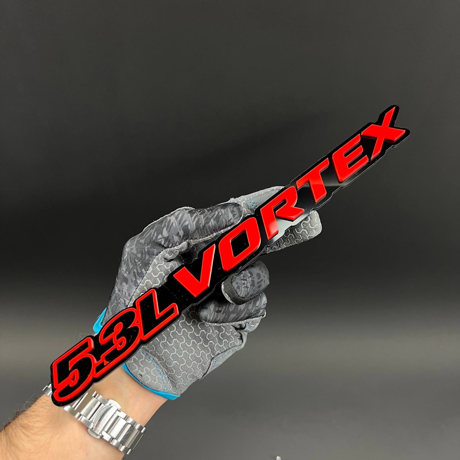 1PC 5.3L VORTEX 3D Acrylic Badge - Car Truck Emblem Fender Tailgate Trunk Sticker