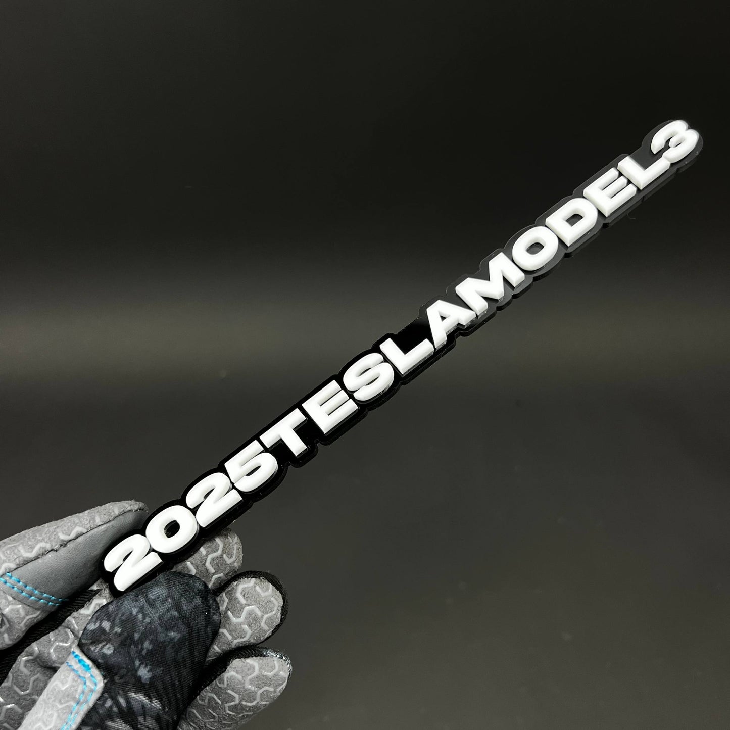 1PC 2025TESLAMODEL3 3D Acrylic Badge - Car Truck Emblem Fender Sticker