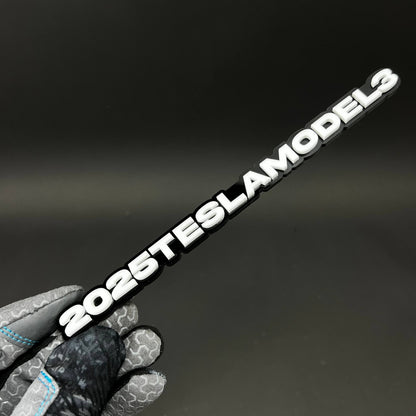 1PC 2025TESLAMODEL3 3D Acrylic Badge - Car Truck Emblem Fender Sticker