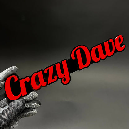 1PC Crazy Dave 3D Acrylic Badge - Car Truck Emblem Fender Tailgate Trunk Sticker