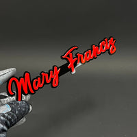1PC Mary Francis 3D Acrylic Badge - Car Truck Emblem Fender Sticker