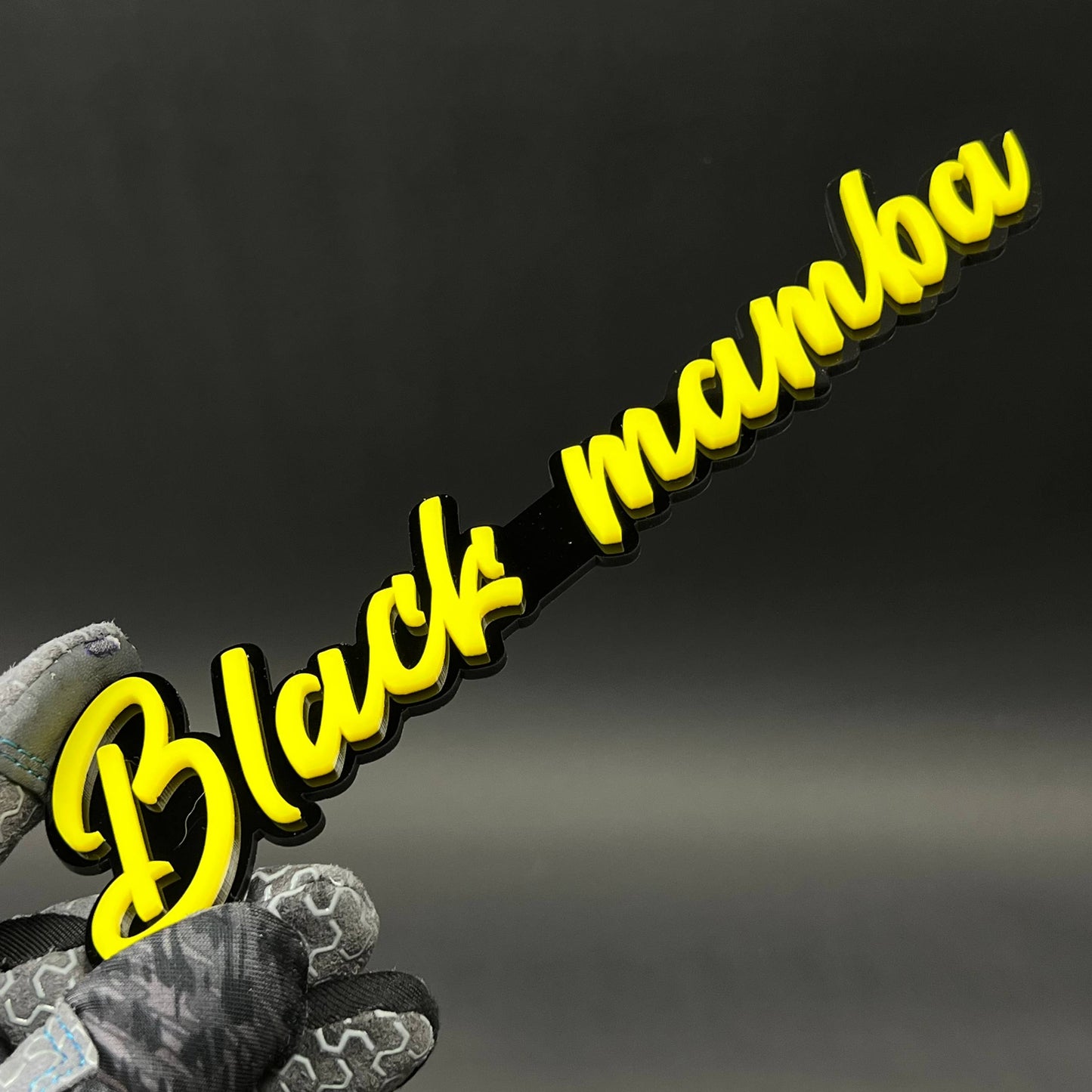 1PC Black mamba 3D Acrylic Badge - Car Truck Emblem Fender Sticker