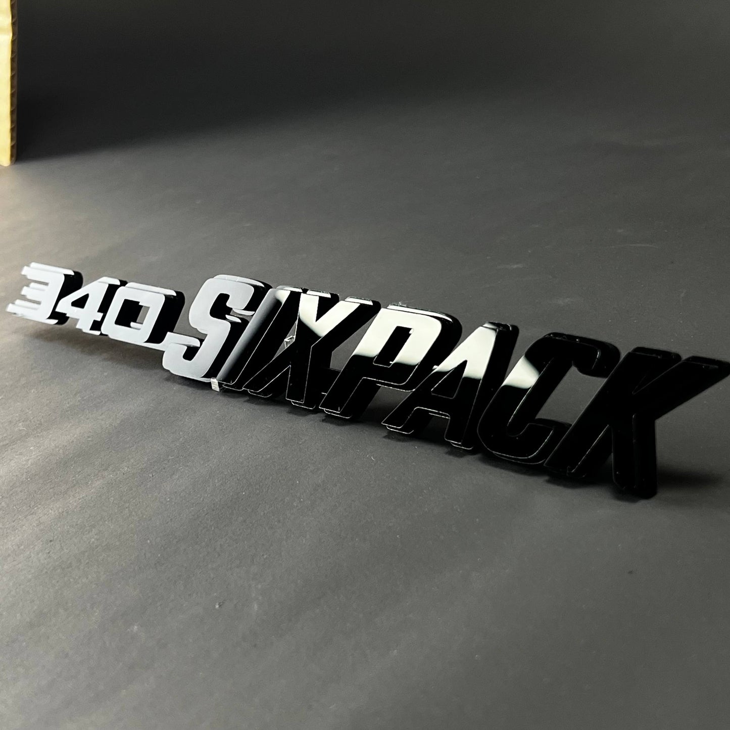 1PC 340 SIXPACK 3D Acrylic Badge - Car Truck Emblem Fender Sticker