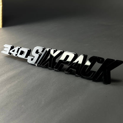1PC 340 SIXPACK 3D Acrylic Badge - Car Truck Emblem Fender Sticker
