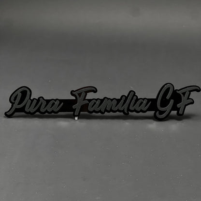 1PC Pura Familia GF 3D Acrylic Badge - Car Truck Emblem Fender Sticker