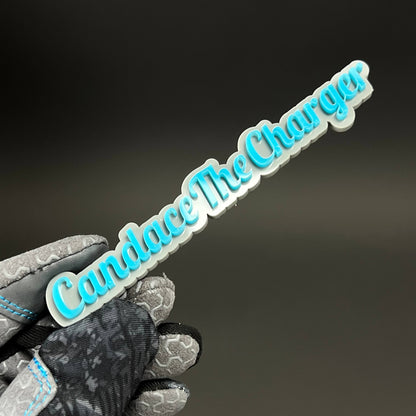 1PC Candace The Charger 3D Acrylic Badge - Car Truck Emblem Fender Sticker