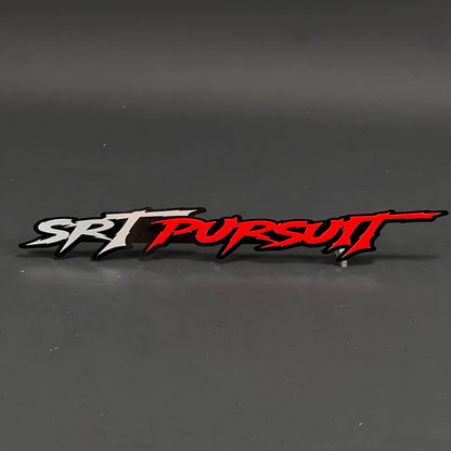1PC SRT PURSUIT 3D Acrylic Badge - Car Truck Emblem Fender Sticker