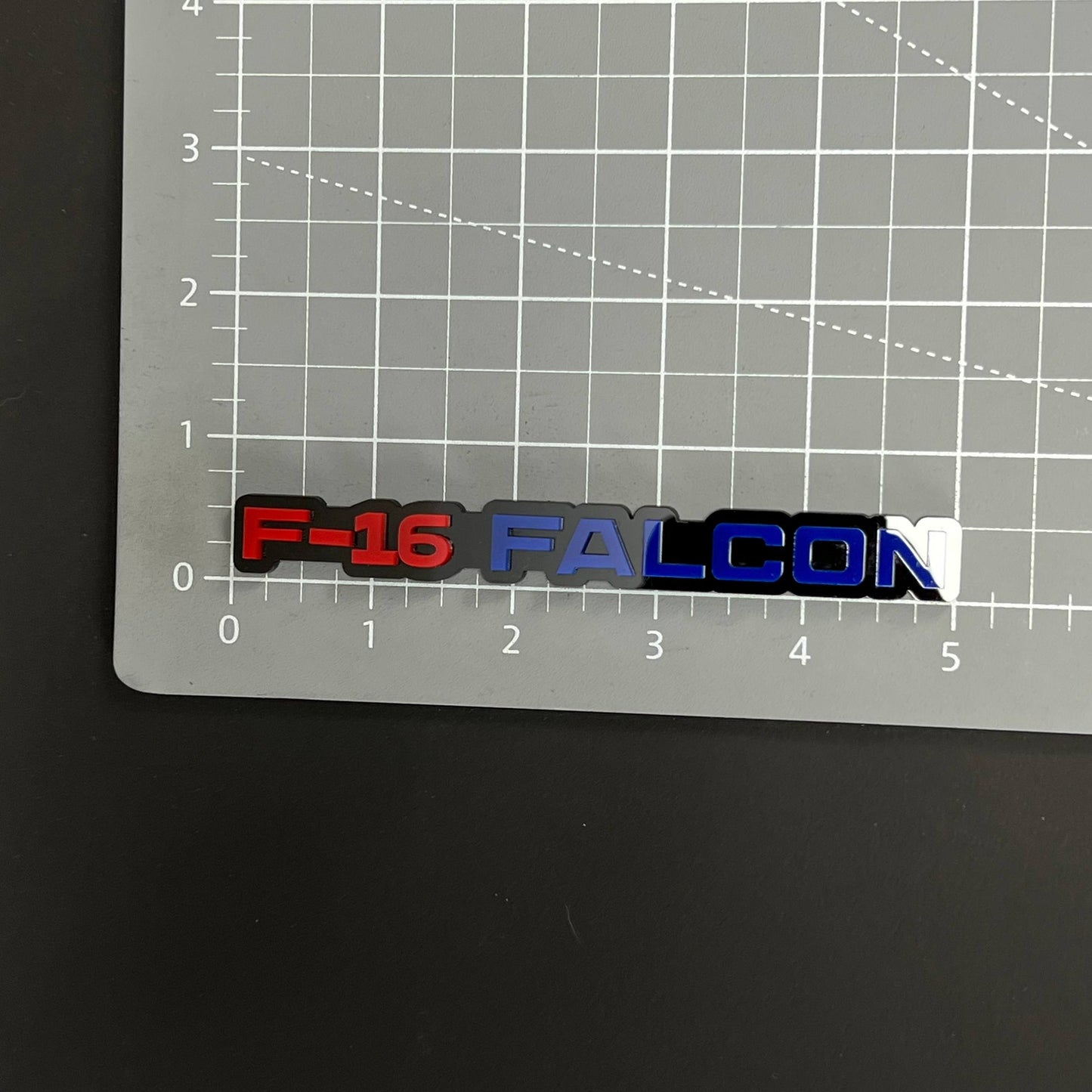 1PC F-16 FALCON 3D Acrylic Badge - Car Truck Emblem Fender Sticker