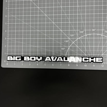 1PC BIG BOY AVALANCHE 3D Acrylic Badge - Car Truck Emblem Fender Sticker