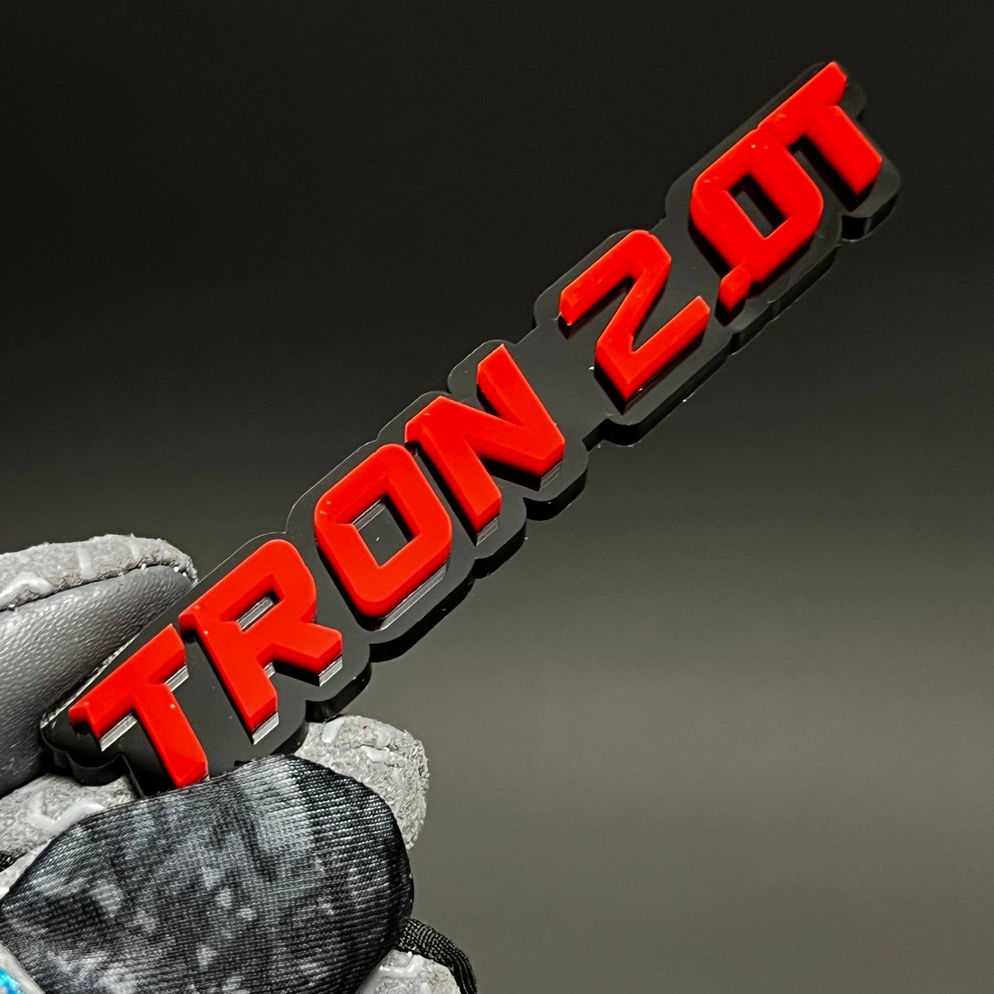 1PC TRON 2.0T 3D Acrylic Badge - Car Truck Emblem Fender Tailgate Trunk Sticker