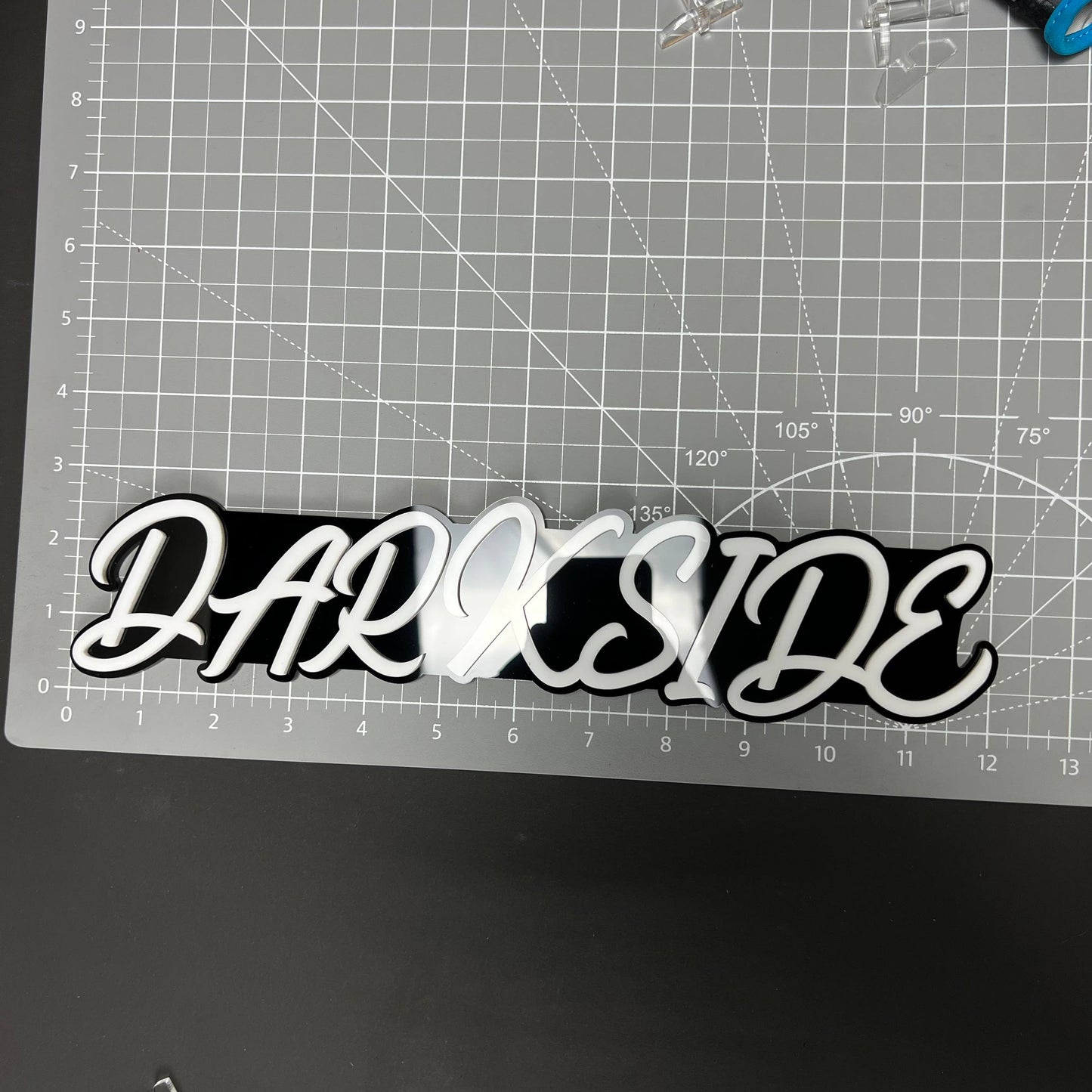 1PC DARKSIDE 3D Acrylic Badge - Car Truck Emblem Fender Tailgate Trunk Sticker