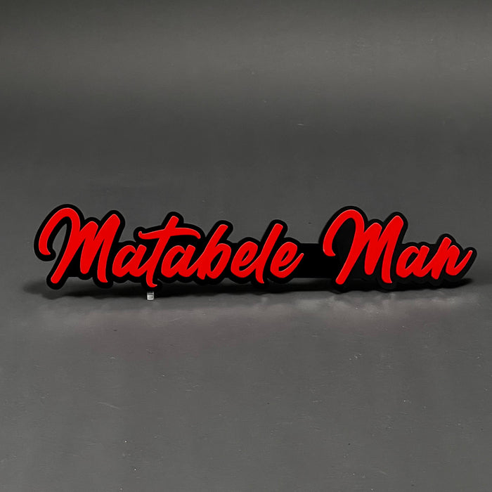 1PC Matabele Man 3D Acrylic Badge - Car Truck Emblem Fender Sticker