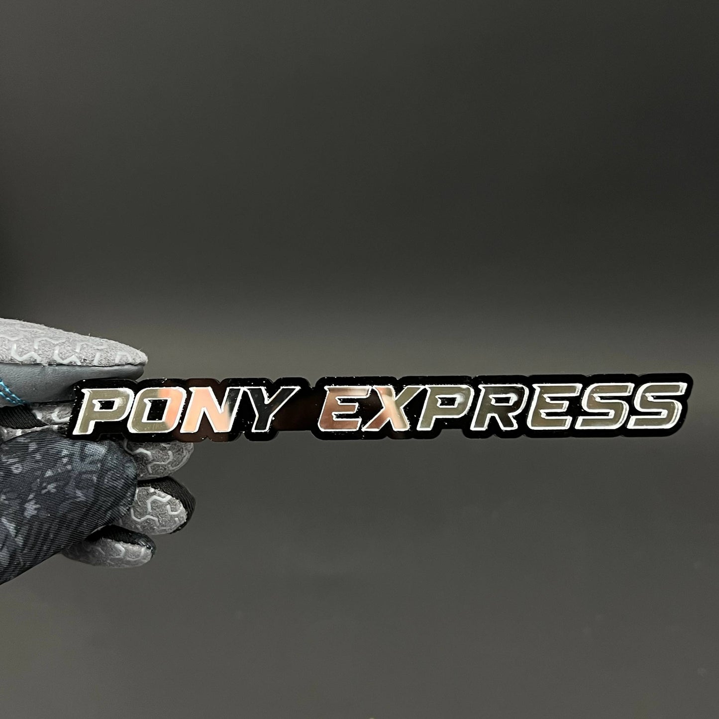 1PC PONY EXPRESS 3D Acrylic Badge - Car Truck Emblem Fender Sticker
