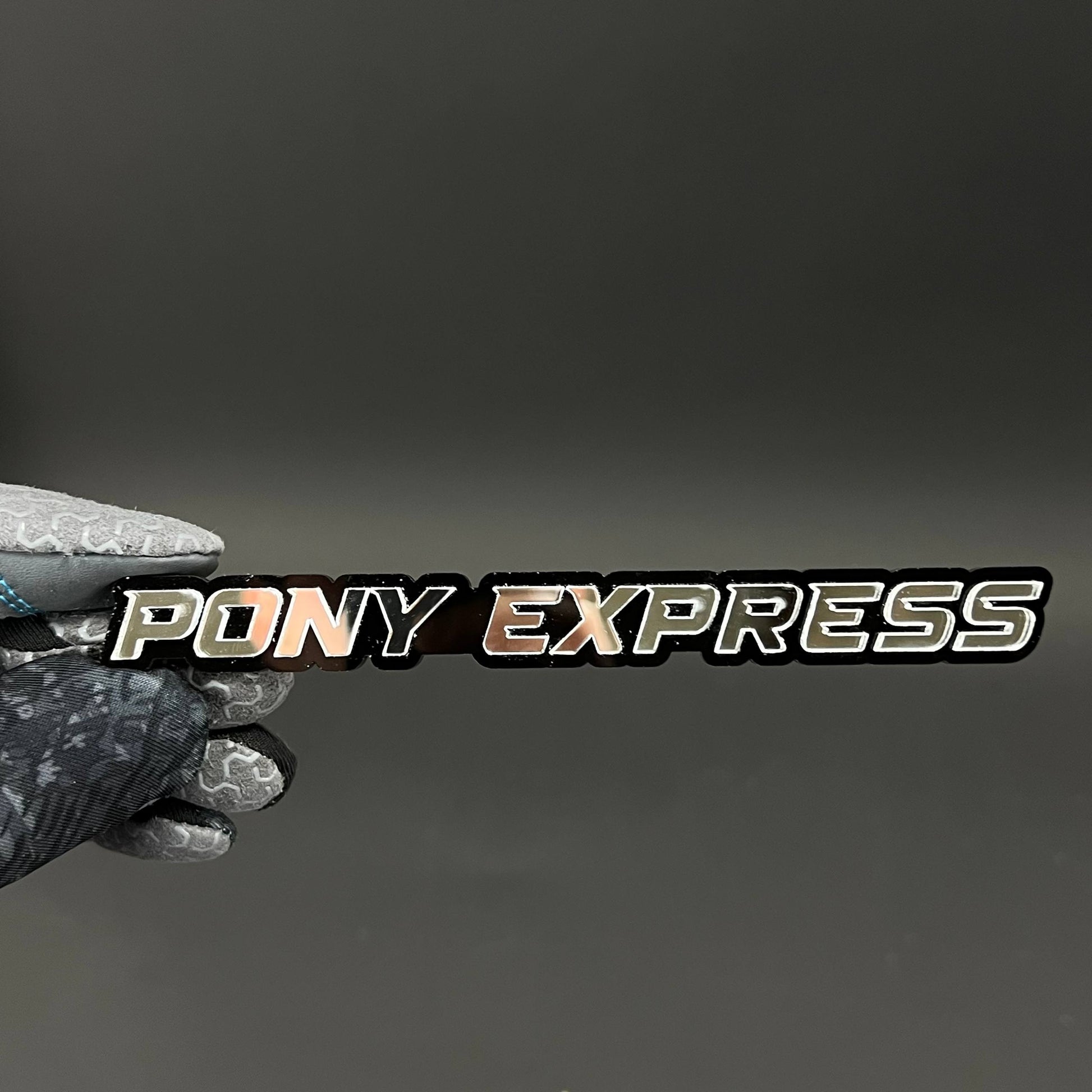 1PC PONY EXPRESS 3D Acrylic Badge - Car Truck Emblem Fender Sticker
