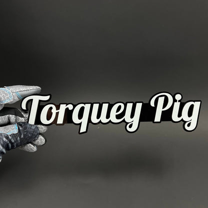 1PC Torquey Pig 3D Acrylic Badge - Car Truck Emblem Fender Sticker