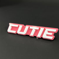 1PC CUTIE 3D Acrylic Badge - Car Truck Emblem Fender Tailgate Trunk Sticker