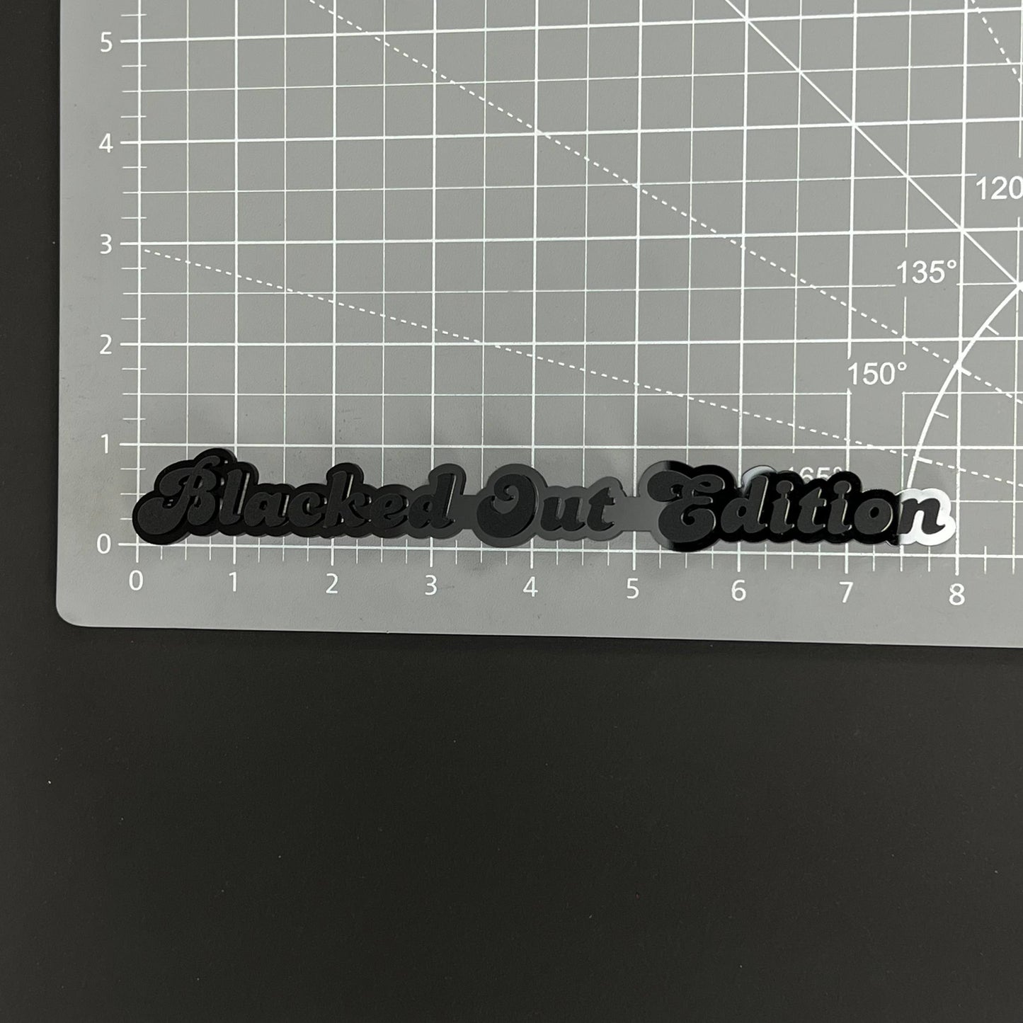 1PC Blacked Out Edition 3D Acrylic Badge - Car Truck Emblem Fender Sticker