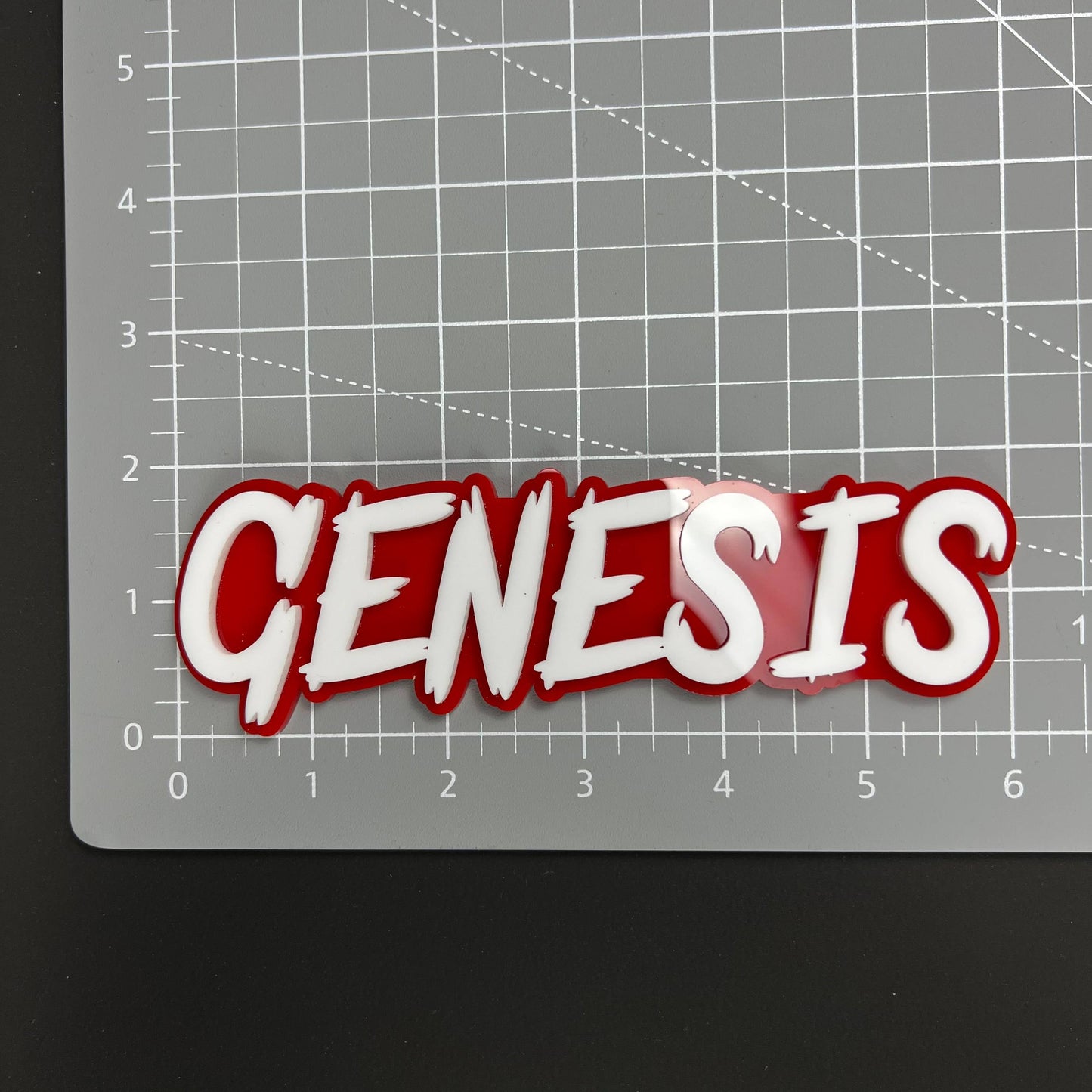 1PC GENESIS 3D Acrylic Badge - Car Truck Emblem Fender Tailgate Trunk Sticker
