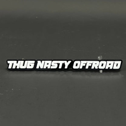 1PC THUG NASTY OFFROAD White 3D Acrylic Badge - Car Truck Emblem Fender Sticker