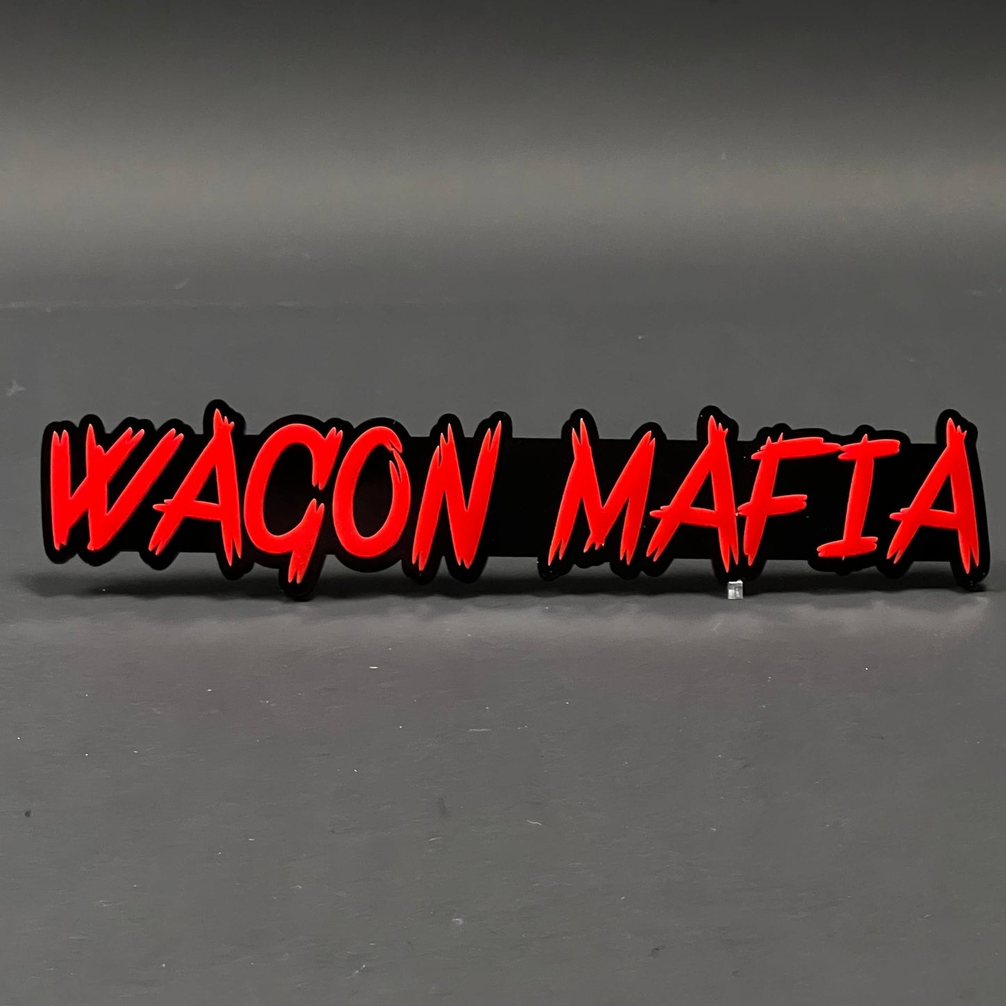 1PC WAGON MAFIA 3D Acrylic Badge - Car Truck Emblem Fender Sticker