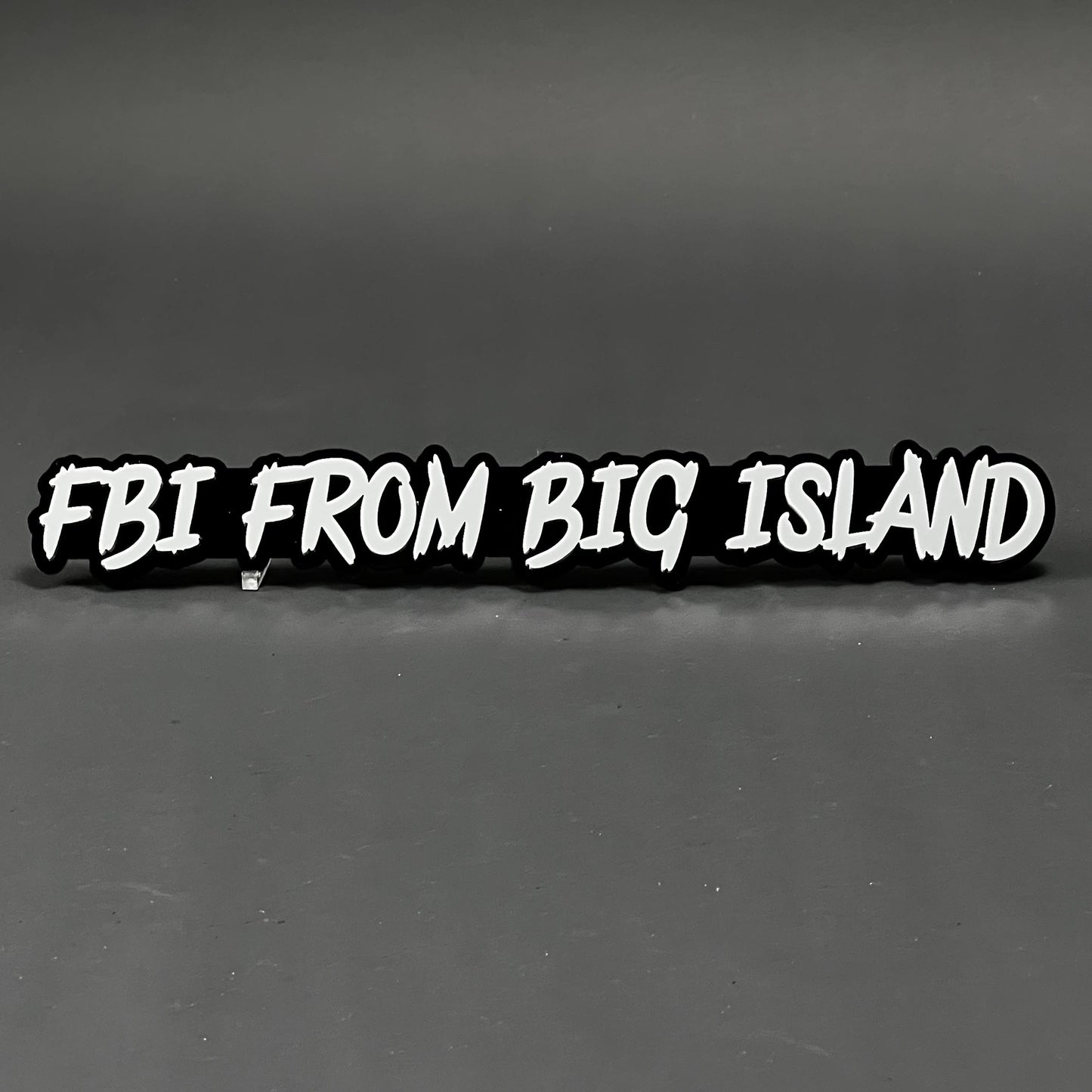 1PC FBI FROM BIG ISLAND 3D Acrylic Badge - Car Truck Emblem Fender Sticker