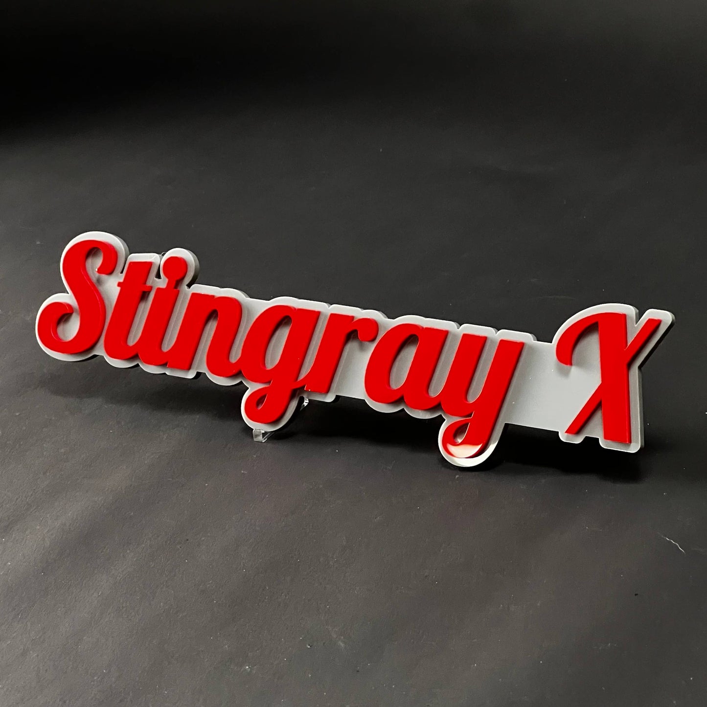 1PC Stingray X 3D Acrylic Badge - Car Truck Emblem Fender Tailgate Trunk Sticker