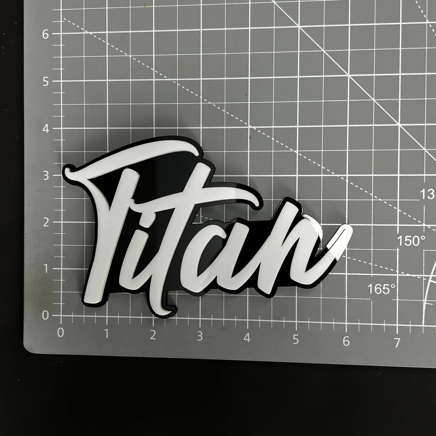 1PC Titan 3D Acrylic Badge - Car Truck Emblem Fender Tailgate Trunk Sticker