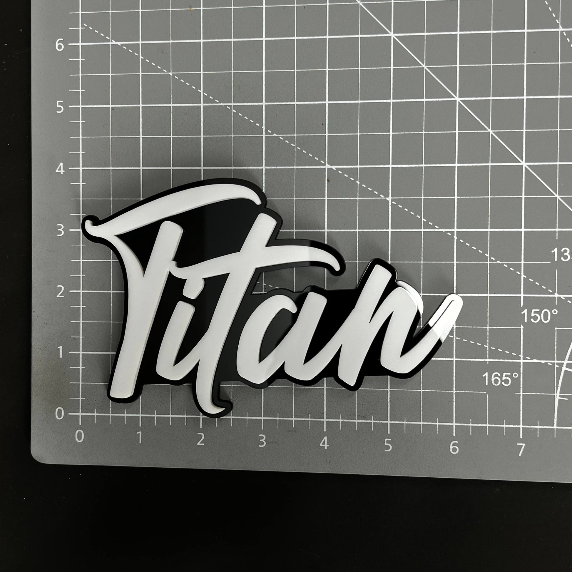 1PC Titan 3D Acrylic Badge - Car Truck Emblem Fender Tailgate Trunk Sticker