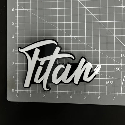 1PC Titan 3D Acrylic Badge - Car Truck Emblem Fender Tailgate Trunk Sticker